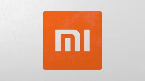 Breaking wall with painted logo of Xiaomi. Crisis related editorial 3D animation 库存影片 111904244
