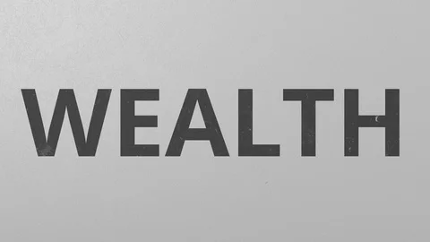 Breaking wall with painted WEALTH word. Conceptual 3D animation Stock Footage 105955092