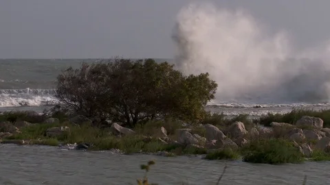 Breaking wave Stock Footage 73549977