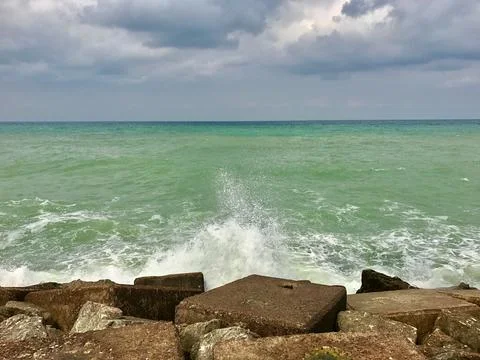 Breaking wave Fotos Stock