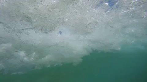 Breaking wave underwater Stock Footage 231586842