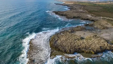 Breaking Waves at Rising Storm Stock Footage 74654808