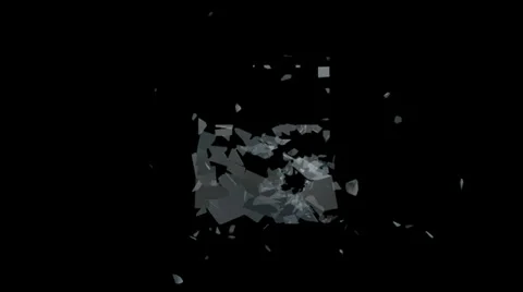 Breaking Window Element Back View Video stock 36840655