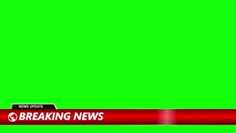 Breakingnews lower third banner on green screen background Stock Footage 340541497