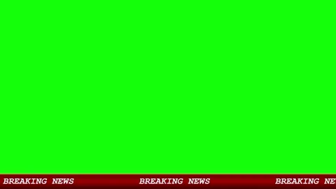 Breakingnews lower third ticker on green screen background Stock Footage 340541558