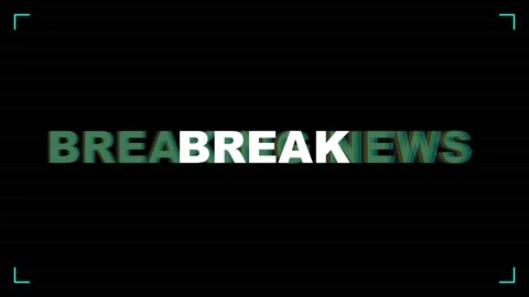 Breakingnews professional digital broadcast graphics for television news repo Stock Footage 345866653