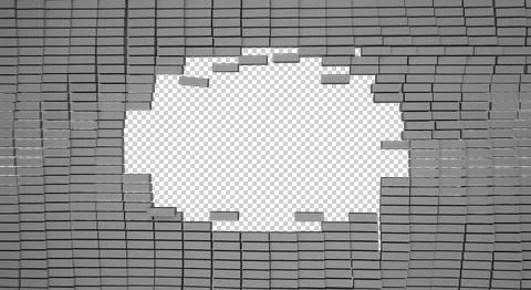 A-breaking.wall-6 Stock Illustration