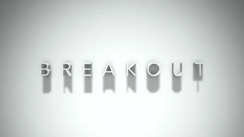Breakout 3D title animation with shadows on a white background Stock Footage 297455933