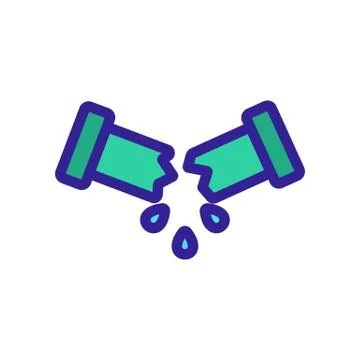Breakout pipe icon vector. Isolated contour symbol illustration Illustration