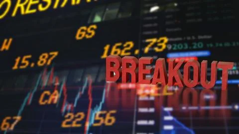 The Breakout Text on Business Background 3d rendering. Stock Photos
