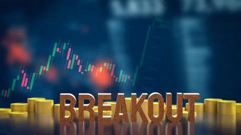 The Breakout Text on Business Background 3d rendering. Stock Photos