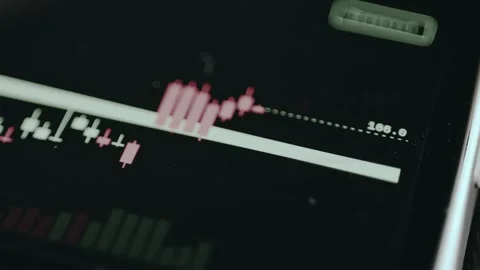 Breakout Trade Strategy, chart shows assets price moves outside defined Stock Footage 332065074