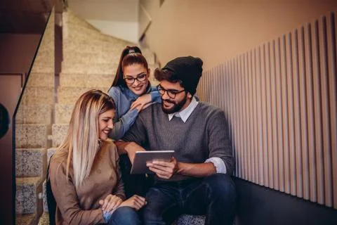 Breaks between classes Stock Photos