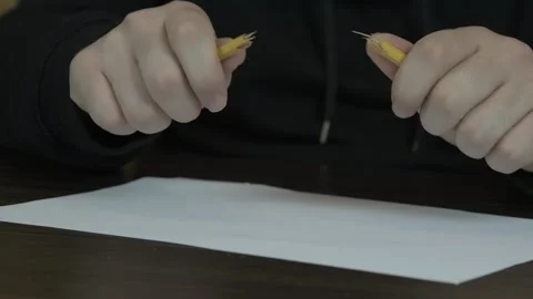 Breaks the pencil Stock Footage 153029331