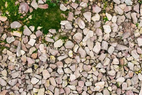 Breakstone with green moss background texture Stock Photos