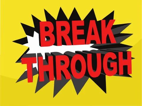 Breakthrough Banner Illustration (Vector) 库存插图