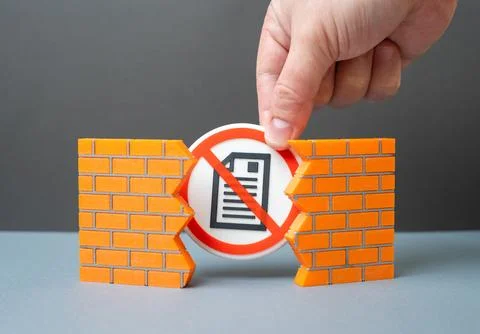 A breakthrough in digital innovation and paperwork reduction. Reducing bure.. Foto stock