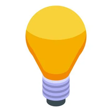 Breakthrough idea bulb icon, isometric style Stock Illustration