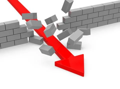 The breakthrough Stock Illustration