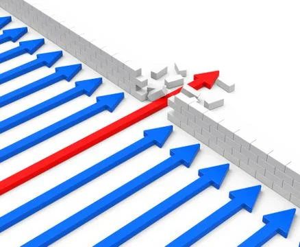 The breakthrough Stock Illustration