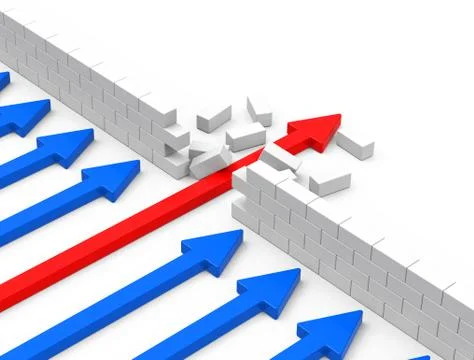 The breakthrough Stock Illustration