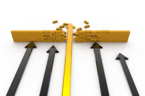 Breakthrough Stock Illustration