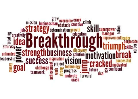 Breakthrough, word cloud concept イラスト素材