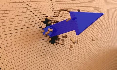 Breaktrough Stock Illustration