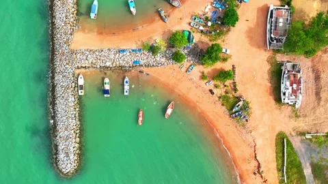 A breakwater is a coastal engineering structure designed to protect shorelines. Stock Footage 249727411
