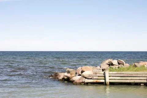 Breakwater with Ocean Stock Photos