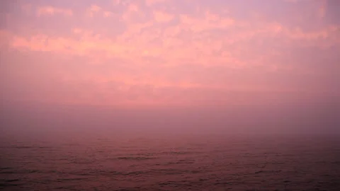 Breakwater, Sea, and Sunset Clouds Stock-Footage 330155419