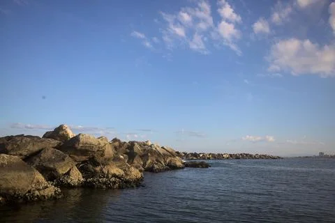 Breakwater in the sea Stock Photos