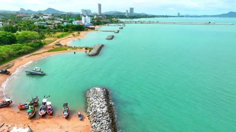 Breakwaters from above. Stock Footage 249727606