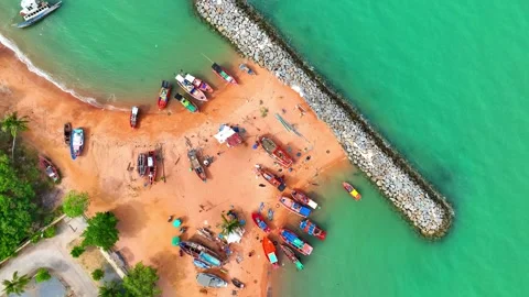 Breakwaters are constructed using massive concrete blocks. Stock Footage 249727427