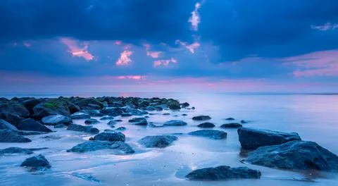 Breakwaters on the beach Stock Photos