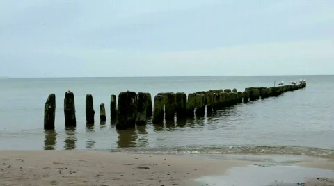 Breakwaters Stock Footage 734173