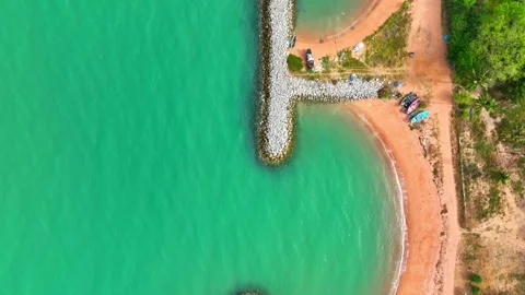 Breakwaters, shield coasts from raging waves.  Stock Footage 249727083