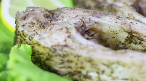 Bream on salad Stock-Footage 37806038