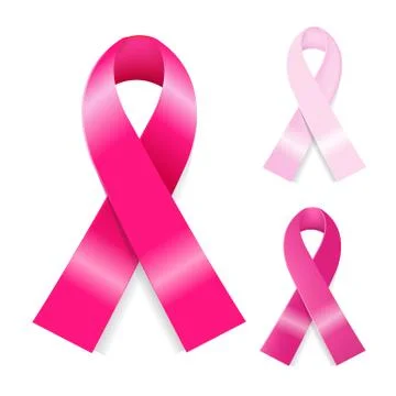Breast ?ancer ribbons set Stock Illustration