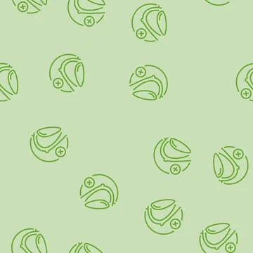 Breast augmentation surgery line seamless pattern Stock Illustration
