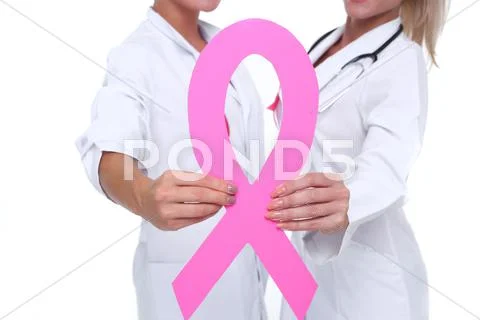 Breast cancer awareness health concept. Stock Photos