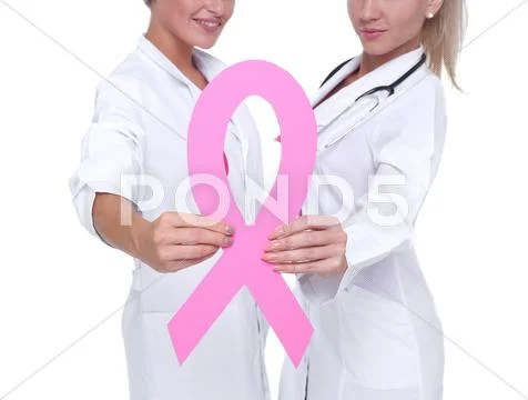 Breast cancer awareness health concept. Stock Photos