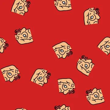 Breast cancer vector seamless pattern Stock Illustration