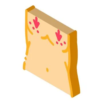 Breast change isometric icon vector illustration Illustrazione stock