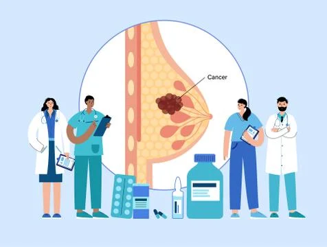 Breast disease concept Stock Illustration