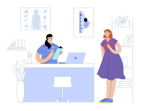 Breast disease concept Stock Illustration