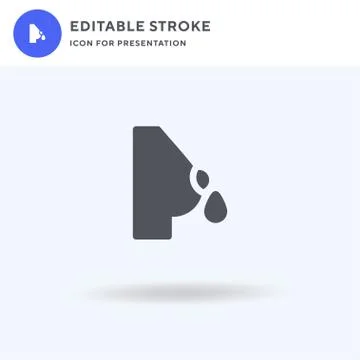 Breast icon vector, filled flat sign, solid pictogram isolated on white, logo イラスト素材