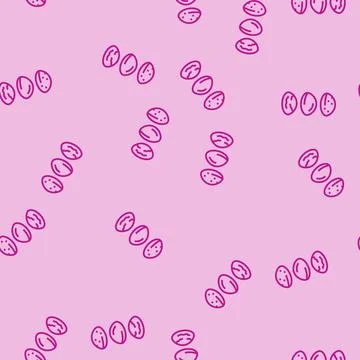 Breast implant types surgery line seamless pattern Illustration