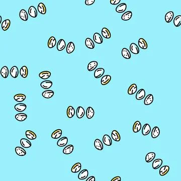 Breast implant types surgery vector seamless pattern Illustration
