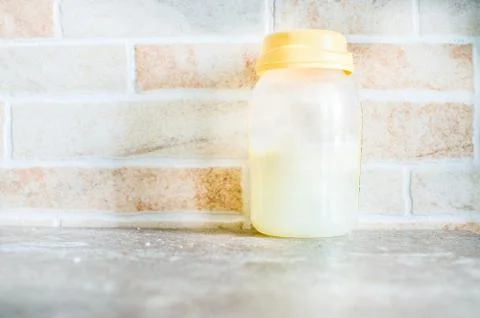 Breast milk bottle Stock Photos
